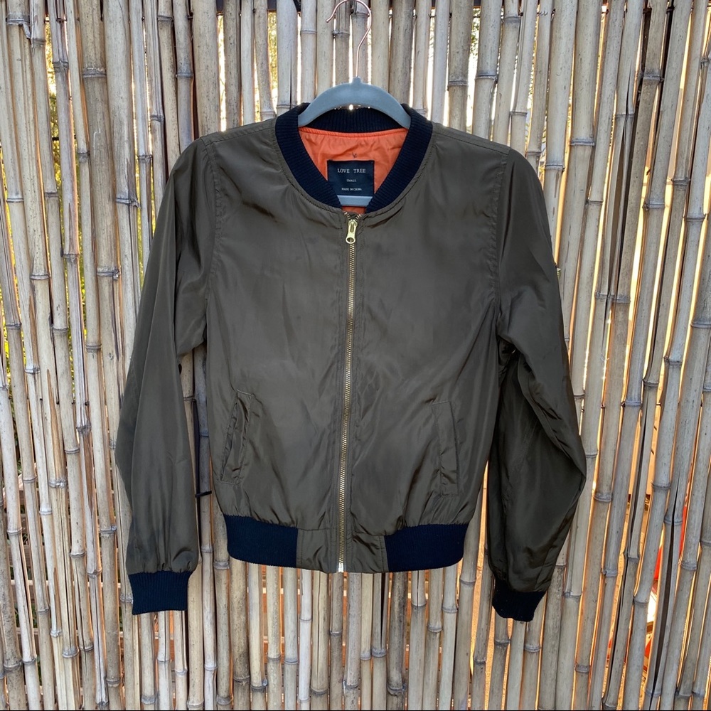 Bomber jacket love tree Sz S